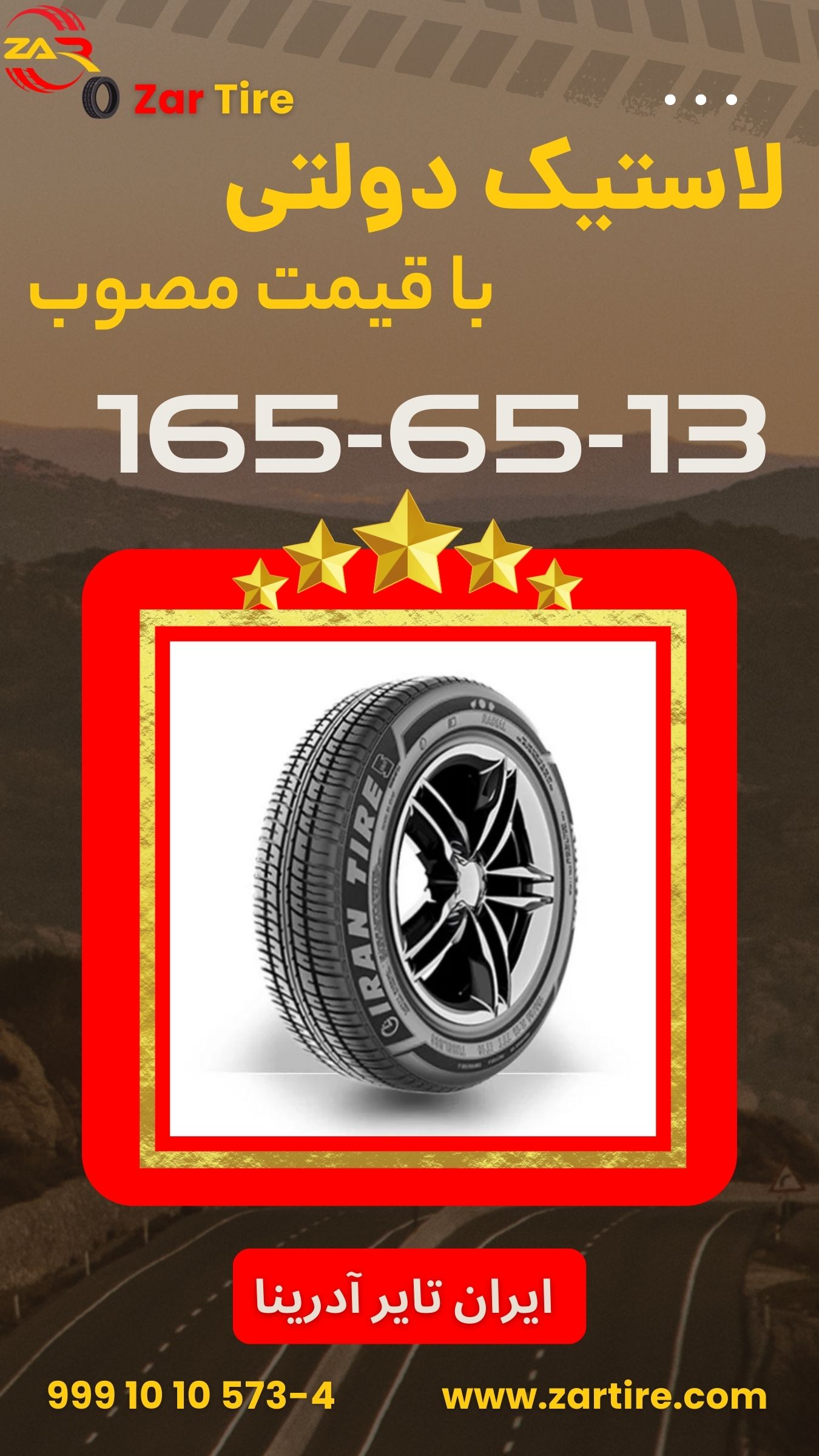 ایران آدرینا 165/65R13 | دولتی